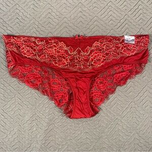 NEW Lane Bryant Cacique Seriously Sexy Red Cheeky Panties 26/28